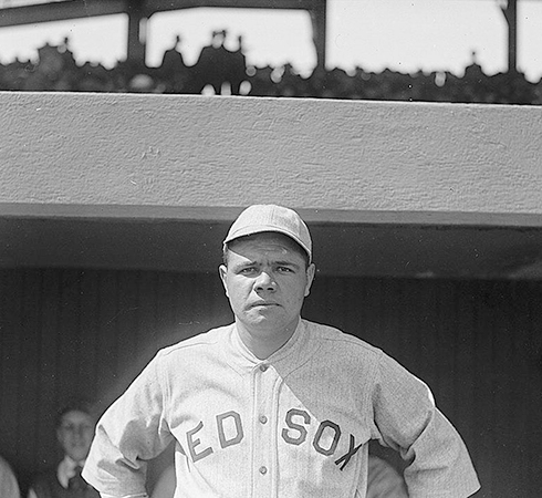 Babe Ruth as a member of the Boston Red Sox in 1919. (Library of Congress)